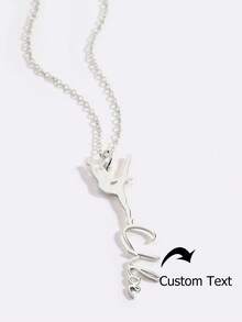 Individualisierte Tänzer Namenskette, personalisierte Gymnastik Namensplakette Kette für Frauen, Edelstahl Schmuck, Ballet Buchstaben Choker, Tanz Form Accessoires - tolles Geschenk für tanzende Freunde - Verschiedenfarbig - Übersicht 3