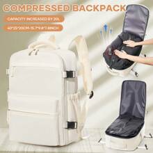 Vacuümcompressierugzak - Duurzaam nylon, voor mannen en vrouwen Grote capaciteit reisrugzak Multifunctionele bagageopslagrugzak Lichtgewicht en waterbestendig - Perfect voor reizen, wandelen, kamperen en buitenavonturen Multifunctionele gecomprimeerde vacuümopslagrugzak voor studenten Rugzak geschikt voor tieners Zomer Casual Buiten Atletiek of vakantie Reizen of afstudeercadeaus of verjaardag Jurkaccessoires