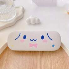 Sanrio 2 pièces Étui à lunettes Hello chat, Chiffon de nettoyage de lunettes Hello chat, Coffret de rangement 2 pièces pour Lunettes modes avec chiffon de nettoyage de lunettes, Etui à lunettes, Monture de lunettes, Etui à lunettes, Accessoires de lunettes unisexes Conception charmante Boîte de rangement de lunettes portable en matériau PU résistant à la pression