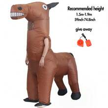 1 件（带充气鼓风机 - 不含电池）公鸡/恐龙/北极熊/马/表白浪漫爱情充气道具/大公鸡充气服装成人，服装男/女成人，舞台表演/活动派对服装道具，男女生日派对圣诞节趣味角色扮演服装。 - 彩色 - 查看 10