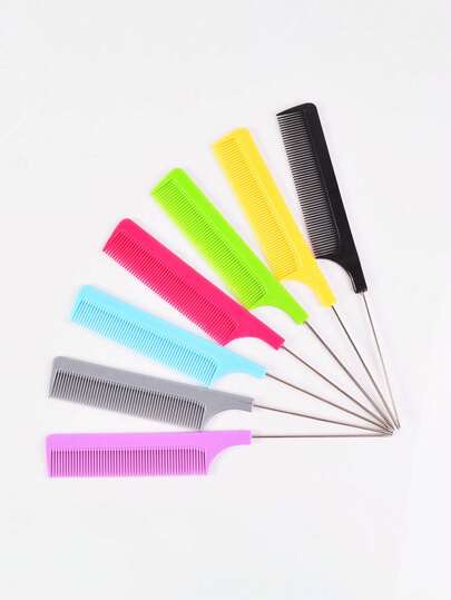 10 Stücke/8 Stücke/5 Stücke/3 Stücke/2 Stücke/1 Stück professionelle spitzengeschwänzte Kämme, Rattengeschwänzter Kamm, Scheitel Kamm, Edelstahl Schwanz Kamm Anti-statisch Haarbürste: Multifunktionskamm für normales Haar zum Entwirren, Haarstyling, in Bonbonfarben, ideal für Friseure, Salons und den Heimgebrauch