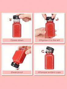 1/3pcs Plastic Juice Bottles With Caps, Transparent Juice Bottles, 8oz 12oz(250ml,350ml),Juice Containers With Lids For Fridge, Reusable Juicing Bottles, Smoothie Bottle, Empty Plastic Juice Bottles, Drink Containers With Lids, Empty Milk Bottles Plastic Smoothie Drink Bottles, For Outdoor, Camping