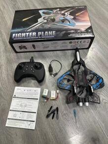 Aeronave modelo de control remoto, drone de combate de 4 ejes, UAV de larga duración, adecuado para actividades al aire libre, interacción padres-hijos, avión de juguete de espuma como regalo, presente de cumpleaños