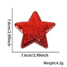 4th Of July Sequined Star Hair Clip, Party Decorative Five-Pointed Star Hair Clip Accessory