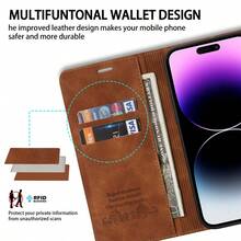 Ốp điện thoại kiểu ví sang trọng màu nâu của Apple, được làm từ chất liệu thân thiện với da, có khe đựng thẻ [chống RFID] và giá đỡ, nắp gập bằng da từ tính mạnh mẽ, tương thích với Samsung Galaxy và các dòng điện thoại khác, chống sốc, chống rơi, chống nước và chống trầy xước. Phiên bản quốc tế, không phải phiên bản nội địa. - màu nâu - Xem 6
