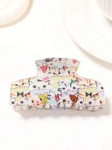 1 Stück 8,9CM süße lächelnde Katze Haarclip für Frauen - süßes PVC Haaraccessoire mit leuchtenden Farben, perfekt als Muttertagsgeschenk oder für den täglichen Gebrauch, Haaraccessoire