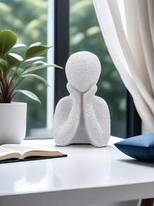 1pc Decorations For Living Room Shelves, Statues For Home Decor Abstract, Modern A Family Of Three Figurine Bookshelf Decor Accents Office Bedroom Kitchen Laundry House Apartment - Multicolor - View 15