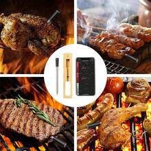 Smart Bluetooth Wireless Meat Thermometer With Digital Display App Compatible For Oven, Air Fryer, Smoker, Sous Vide Cooking (1 Probe Included)