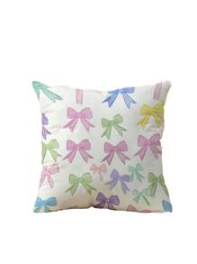 1pc/4pcs Butterfly Print Pillow Covers, Home Decor Sofa Cushion Covers For Bedroom, Car Seat Back Cushion