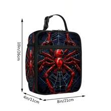 Bolsa de almuerzo con estampado de araña, bolsa térmica, bolsa de transporte portátil, bolsa refrigerante, bolsa de almuerzo multifuncional para el trabajo, viajes, picnics