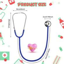 Kids Stethoscope, Real Working Nursing Stethoscope For Kids, Doctor Game Toy For Boys, Girls Doctor Nurse Cosplay Costume Accessories, Toddler Pretend Play Gift, Blue