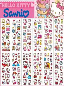 Sanrio Set de 12 pegatinas 3D de burbujas de Hello Kitty de Sanrio, pegatinas de dibujos animados de PVC, burbujas lindas de recompensa para papelería, adecuadas para scrapbooking y decoración, Sanrio, vuelta al cole, útiles escolares