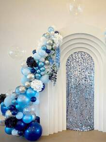 45 Stücke 10 Zoll Metallblau Luftballons und marineblau Latex Luftballon Set für Geburtstagsfeiern, Hochzeiten, Gender-Reveal Partys, Graduationsfeiern, Partydekorationen, Jubiläum und andere Heimatveranstaltungen