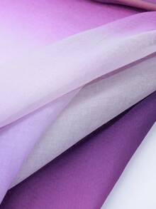 2 件女士柔软撞色渐变披肩花朵发圈套装雪纺披肩彩色发圈发饰套装时尚夏季围巾发饰套装长披肩和围巾头饰套装