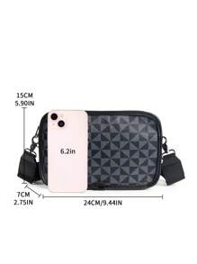 Crossbody Bag Sling Bag Shoulder Bag Square Bag Multifunctional Waterproof For Back To School College For Business Travel PU Leather Minimalist Retro Business Streetwear Stylish For Men For Boys For College Student Boyfriend Gift