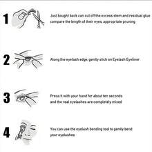 4Pairs Reusable Eyeliner And Eyelash Stickers False Eyelashes Sequin Eye Shadow - Gold - View 5