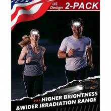 Headlamp Rechargeable 2PCS 1200 Lumen Super Bright LED Flashlight With Motion Sensor For Adults And Camping Accessories Gear Waterproof For Hiking Running Fishing Cycling