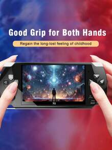 1pc New Game Console With Classic 4.3-Inch Large Screen Built-In 20000 Retro Nostalgic Games 12 Emulators For FC/GBA Supports Two-Player Battles Supports TV Connection Handheld PSP Pocket Handheld Arcade Joystick Holiday Gift