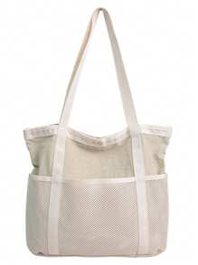 peach tree Women's Tote Bag Net Mesh Hollow Vacation Style Crossbody Bag Woven Handbag Shoulder Bag Multifunctional Small Retro Crossbody Tote Bag For Women Travel, Lightweight Large Capacity, Suitable For University, School, Travel, Shopping, Gift For Friends, Valentine's Day, Peach Tree