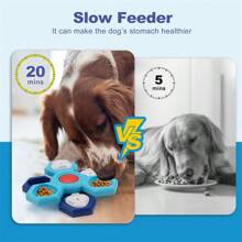 1 Stück neues mehrstufiges drehbares Interaktives Futter-Puzzle-Spielzeug für Haustiere, langsamer Fressnapf drehendes Tablett Hundefutter Trainingsgerät