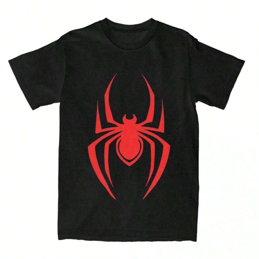 Super Happy Summer Men Women Superhero Spider Mans Shirt Merch 100 Cotton T-Shirt Clothing Novelty Tee Shirt Summer - màu đen - Xem 1
