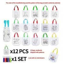 6/12/18/24/42件装可重复使用DIY艺术手工套装，可爱艺术派对礼品，涂色袋，艺术手工活动及DIY手工礼物，教师节礼物，万圣节礼物，圣诞节礼物，新年礼物，家庭聚会活动 - 彩色 - 查看 9