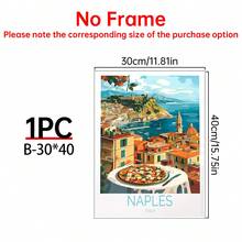 La Dolce Vita Travel Poster, Italy Wall Decor, La Dolce Vita Coast Poster, Italian Print, Retro Spritz Art, Honeymoon Gifts, Set Of 1, Canvas Posters, Canvas Wall Decor For Home, Living Room, Bed Room, Kitchen ,Bathroom,Wall Art Birthday Graduation Coastal Decor Coastal Decor Beach Decor