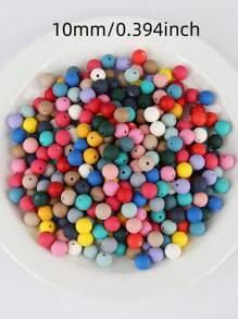 50pcs/100pcs DIY Multi-Color Mixed Color Round Beads Are Available In 8mm/10mm/12mm To Choose From Make Necklaces, Bracelets, Keychains, Jewelry Accessories