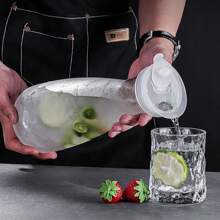 600/1000/1400/1600ml transparente Acryl Saftkanne, große Kapazität Kaffee Milch Krug, hitzebeständiger Wasserkrug