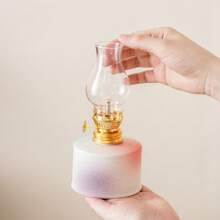 1pc Handmade Ceramic Oil Lamp, Suitable For Outdoor Camping Lighting Decor (Lamp Oil Not Included), Lighting Up Space And Creating A Romantic Atmosphere, Best Gift, Home Decor