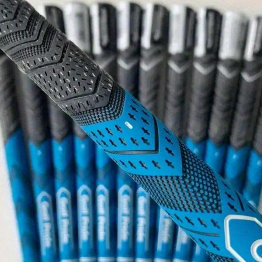13PCS Golf Grip PLUS 4 Men's Rubber Golf Grips Cotton Yarn Golf Club Grips Iron And Wood Standard Grip Universal - Blue - View 1