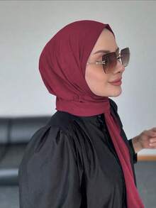 1 件女士纯色无檐小便帽头巾，适合春、夏、秋、冬