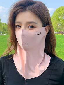 1Pc Personalized Customized Neck Mask Ice Silk Mask, Customized Text Logo, Half Face And Neck Protection Integrated Design, Can Resist Uv Rays From All Directions. Masks Are Made Of Comfortable Materials, Lightweight And Easy To Wear - Multicolor - View 3