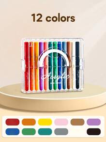 12/24/36/48/60 Colors Tip Art Marker Sets, Professional Permanent Sketch Marker Pen , For Art Drawing Painting Sketching Calligraphy , Journal Planner Comics Design School Supplies , Color Rod Straight Liquid Marker Set, Art Supplies School Supplies, Back To School