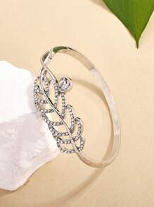 Fashion Feather Rhinestone Charming Girl Bracelet Bangle Gift Party