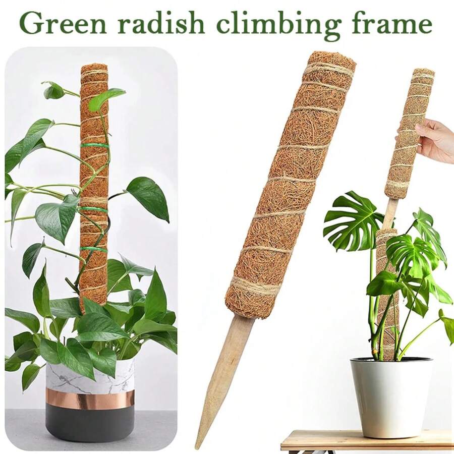 30/40/50cm Soporte de Cocos para Plantas Tótem de Fibra de Coco para Jardinería, Varilla de Coco para Plantas Trepadoras, Enredaderas y Crecientes - 30 cm - Ver 1