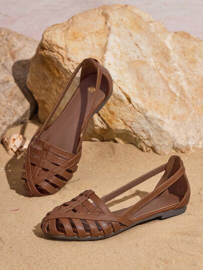 宽版加大码女式平底凉鞋（此款尺码偏大，适合宽脚）