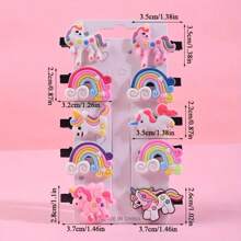 Cute Cartoon Unicorn Hairpins, Rainbow Hairpins Suitable For Daily Shopping, Sweet Cartoon Duckbill Clips, Side Bangs Hairpins, Birthday Gifts, Holiday Gifts, Party Costume Hair Accessories, And Can Also Be Used As Exquisite Small Gifts For Girlfriends And Besties