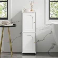 HEXCELEN Bathroom Cabinet, Bathroom Cabinet With 2 Doors And Adjustable Shelf, Slim Toilet Paper Cabinet, Bathroom Organizer For Small Spaces, White - trắng - Xem 1