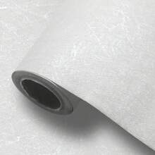 1 卷白色仿丝家居装饰自粘式撕开粘贴墙纸，卧室装饰，客厅装饰，厨房橱柜墙贴，加厚可移除接触纸，用于台面家具翻新墙纸卷