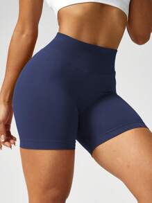 Shorts de gimnasio para mujer con alto soporte, shorts deportivos de ciclista para fitness, mallas sin costuras para entrenamiento, yoga y correr con efecto de levantamiento de glúteos