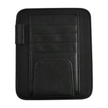 Car Sunshade Storage Bag, Sunglasses Holder Suitable For Car Sunshade PU, Car Interior Accessories Storage, Travel Document Holder Suitable For Car Glasses Clip Bag, Card Bag, ID Clip, Ticket, Business Card, Interior Storage Bag
