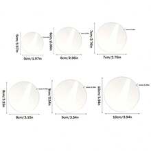 30/100 件透明亚克力圆盘，亚克力透明板，适用于 DIY 展示板、工艺品、装饰画、空白画板、DIY 手工艺品展示品、圆形时钟托盘、各种节日、婚礼工艺品，5/6/7/8/9/10 厘米