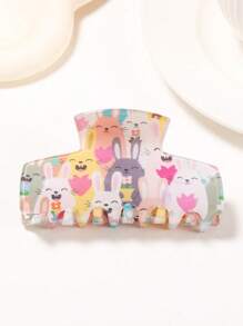 1 Stück 8,9CM süße lächelnde Katze Haarclip für Frauen - süßes PVC Haaraccessoire mit leuchtenden Farben, perfekt als Muttertagsgeschenk oder für den täglichen Gebrauch, Haaraccessoire