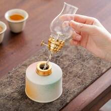 1pc Handmade Ceramic Oil Lamp, Suitable For Outdoor Camping Lighting Decor (Lamp Oil Not Included), Lighting Up Space And Creating A Romantic Atmosphere, Best Gift, Home Decor