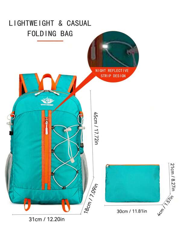 An Outdoor Waterproof Shoulder Bag Foldable Oxford Cloth Material, Mountaineering Outdoor Cycling Sports Bag, Large Capacity Outdoor Men And Women Universal Folding Bag, Suitable For Cycling Enthusiasts, College Students, Hiking Travel Vacation / Send Friends Gifts