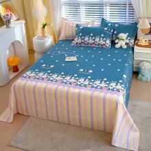3pcs/Set Soft & Skin-Friendly Printed Thicken Bedding Set, Fashionable & Minimalist Luxury Bedsheet, Pillowcase Suit For Bedroom, All Season