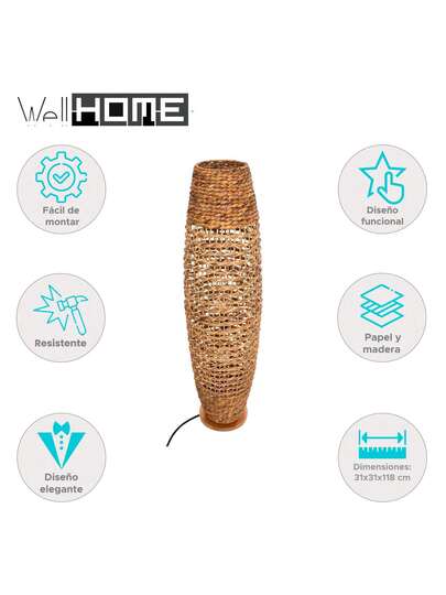 Well Home WELL HOME SP Natural Vloer Lamp 118. Free Shipping 24/72. view 2