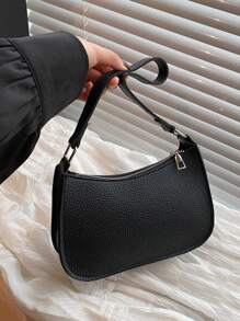 Bolso de hombro tipo tote minimalista y moderno, bolso vintage retro de debajo del brazo, bolso baguette ligero de alta gama con cremallera para llevar en la mano, bolso pequeño multifuncional de gran capacidad, estilo callejero chic europeo y americano, adecuado para fiestas, viajes al trabajo y almacenamiento de cosméticos
