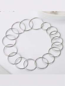 Milacolato 1-3PCS 1mm Thin Ring Stainless Steel Rings 18K Wihte Gold Filled Stacking Stackable Knuckle Pinky Thumb Ring Polished Plain Minimalistic Point Finger Band Ring For Women Comfort Fit Size 4-13 - 銀色 - 查看 5